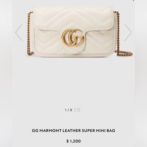 AUTHENTIC Gucci maramont leather super mini bag